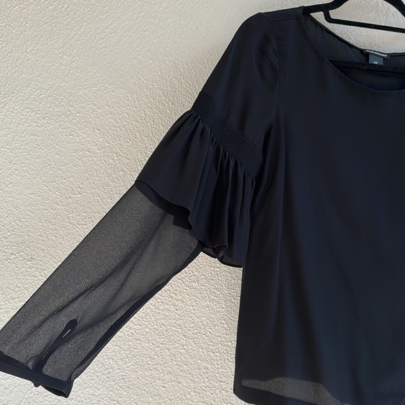 Club Monaco silk semi sheer, long sleeves Blouse size Small - Picture 5 of 11